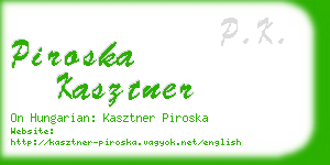 piroska kasztner business card